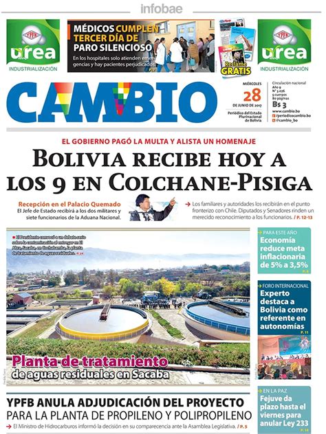 Cambio Bolivia Miércoles 28 De Junio De 2017 Infobae