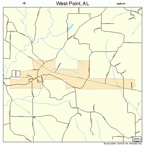 West Point Alabama Street Map 0181528