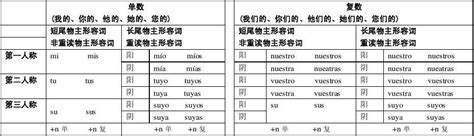 西班牙语 人称代词 物主形容词word文档在线阅读与下载无忧文档