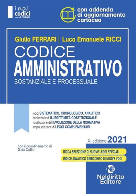 Codice Amministrativo Sostanziale E Processuale Concorso Magistratura