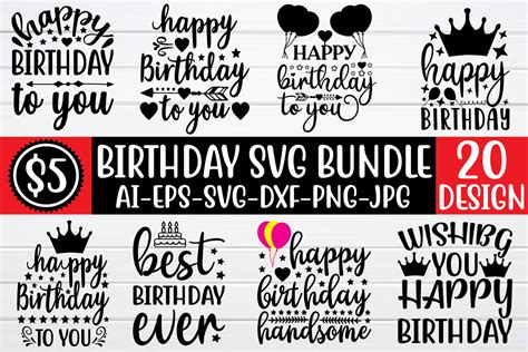 Birthday Svg Bundle By Bdb Graphics Thehungryjpeg