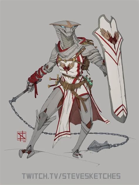 2 Oc Warforged Cleric Of Ilmater Characterdrawing Ilustração De