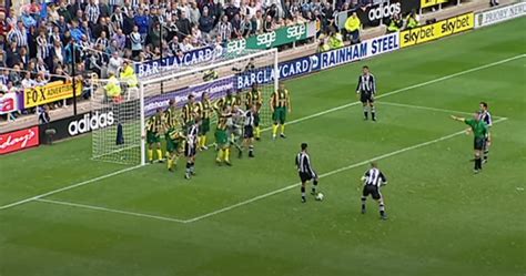 Alan Shearer scored bizarre goal from an indirect free-kick with 11 ...