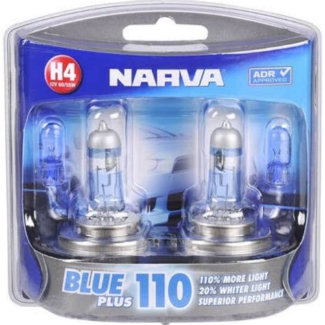 Narva Halogen H4 Globe 12V 60 55W Blue Plus 110 Brighten Up Your Ride