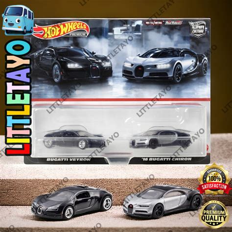 Jual Hot Wheels Premium Twin Pack Bugatti Veyron Bugatti Chiron Sport Car Shopee Indonesia