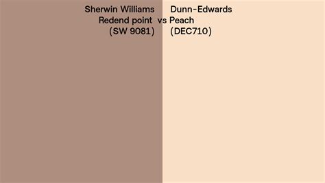 Sherwin Williams Redend Point SW 9081 Vs Dunn Edwards Peach DEC710