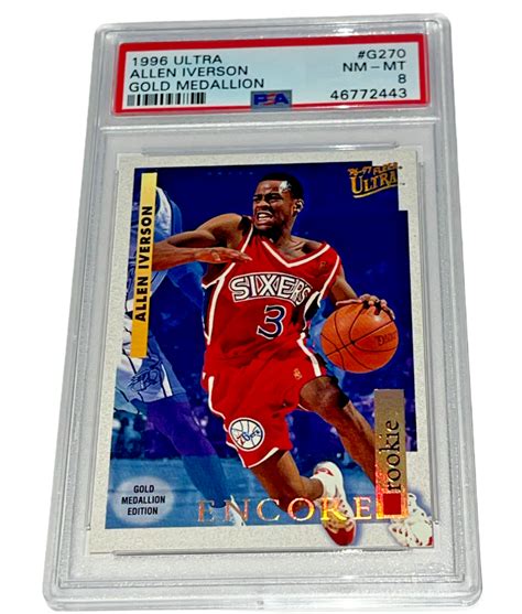 Allen Iverson Fleer Ultra Gold Medallion G Psa Nm Mt