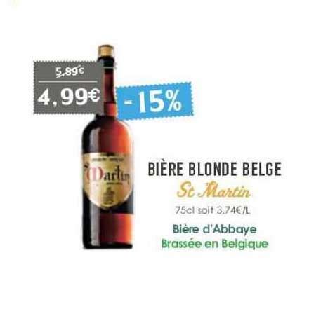 Promo Bière Blonde Belge chez Naturalia iCatalogue fr