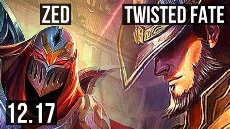 Zed Vs Tf Mid 75 Winrate 11 1 2 6 Solo Kills Legendary Euw