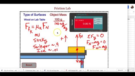 Virtual Friction Lab Instroduction Youtube