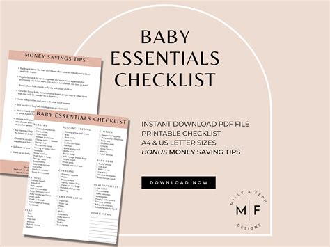 Baby Essentials Checklist Printable Newborn Checklist Ph