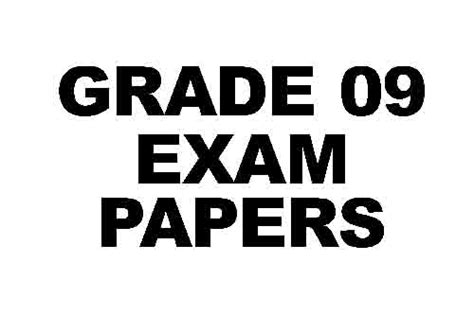 Grade 09 English Exam Papers E Kalvi