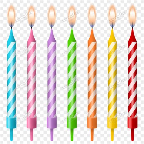 Set Of Colorful Birthday Candles Birthday Candle Birthday