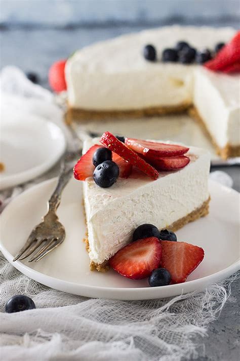 No Bake Vanilla Cheesecake - Countryside Cravings