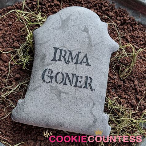 Gravestone Puns Funny Halloween Cookie Stencil — The Cookie Countess