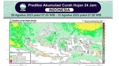 Prakiraan Hujan Di Indonesia Hari Ini Rabu 9 Agustus 2023 BMKG Riau