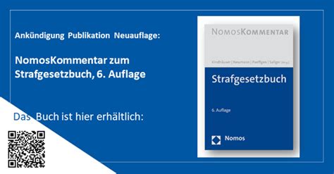 Neuauflage Nomos Kommentar Strafgesetzbuch Rechtswissenschaftliche