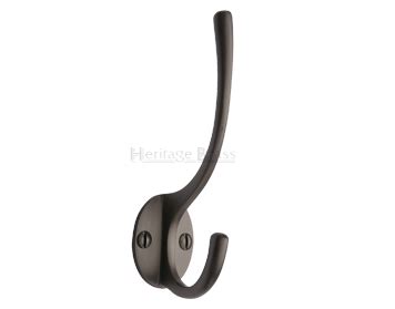 Heritage Brass Double Robe Hook Mm Width Matt Bronze V Mb