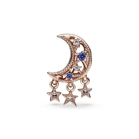 Pandora Star Crescent Moon Charm C Pandora Charms From Gift