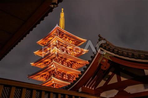 東京都 浅草雷門・夜景 No 27246736｜写真素材なら「写真ac」無料（フリー）ダウンロードok