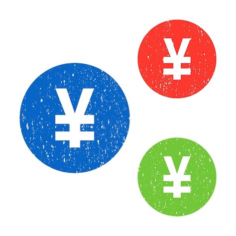 Premium Vector Japanese Yen Icon Stamp Set