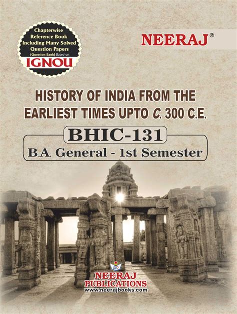 Neeraj IGNOU Books E Books PDF BHIC 131 History Of India From The