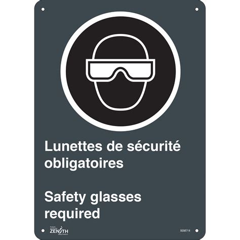 Produits De S Curit Zenith Enseigne Avec Pictogramme Safety Glasses