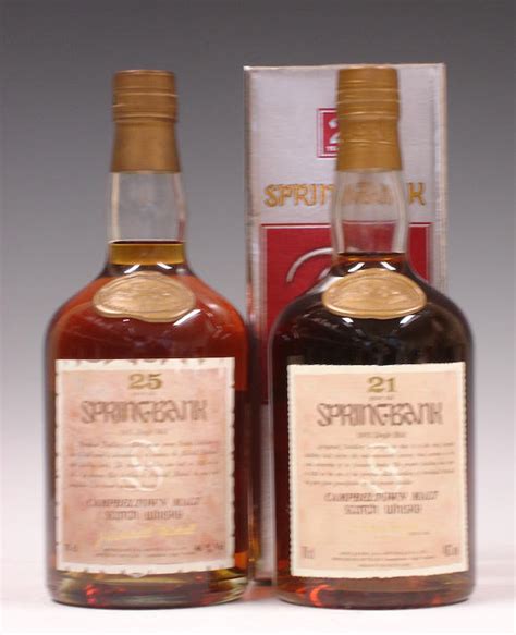 Bonhams Springbank 25 Year Old Springbank 21 Year Old