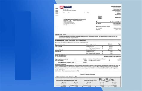 Us Bank Statement Psd Template Download Photoshop File