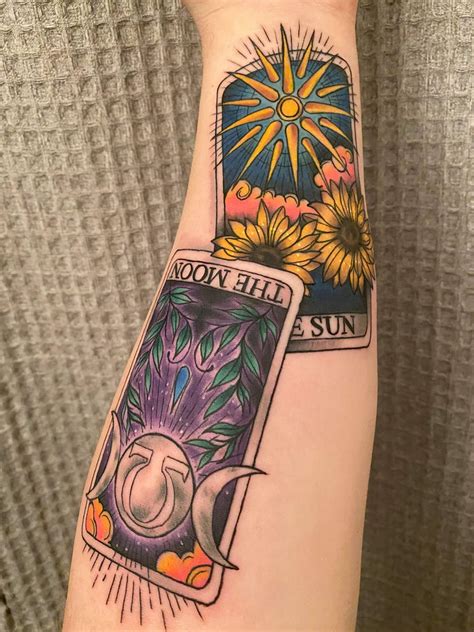 My Sun And Moon Tarot Done By Jazmyn At Tattoo In Harrisburg Pa