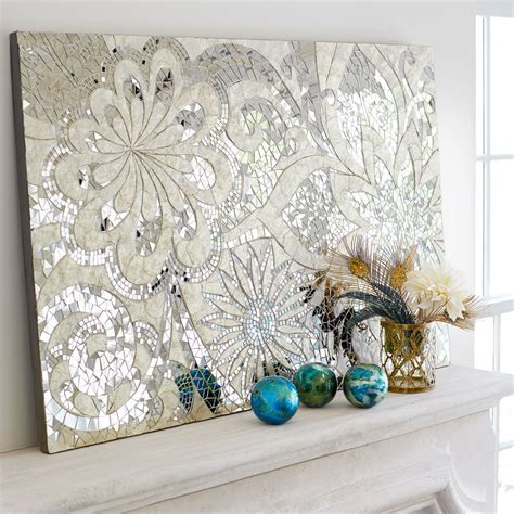 20 Mother Of Pearl Mosaic Wall Mirror The Urban Decor