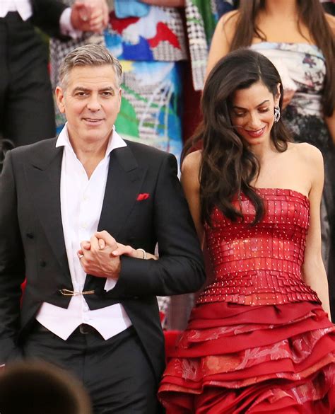 George And Amal Clooney S Cutest Couple Moments Amal Clooney Strapless Dress Formal Cute Couples