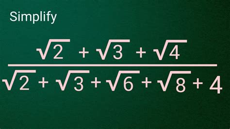 A Nice Radical Problem Simplify Radical Expression Math Olympiad