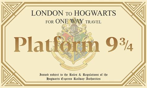 Platform 9 34 Ticket