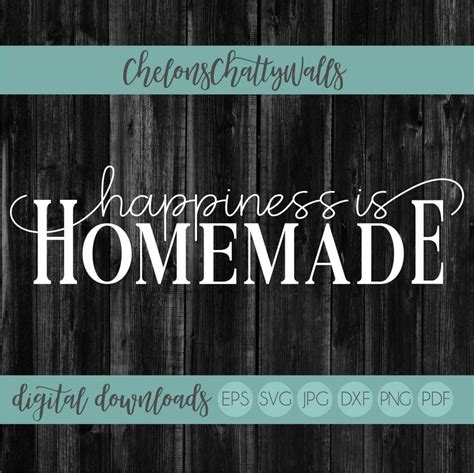 Happiness Is Homemade SVG File Kitchen SVG Kitchen Sign Etsy