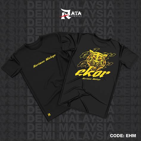 Ready Stock T Shirt Harimau Malaya Ekor Cotton Dtf Shopee Malaysia
