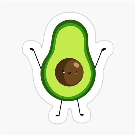 "Avocado" Sticker for Sale by StickersByVV | Redbubble