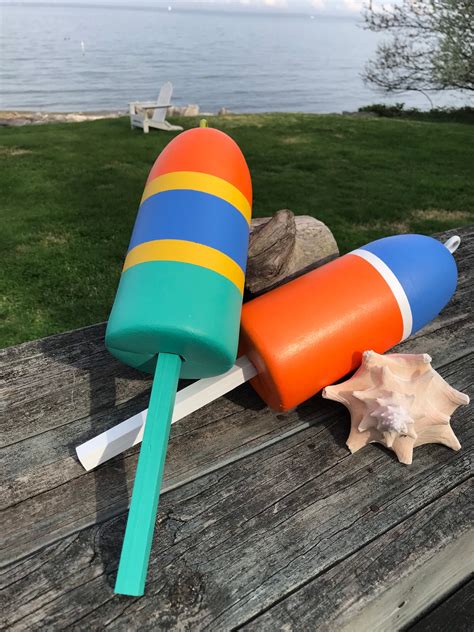 Nautical Crab Pot Lobster Trap Buoy Float Red White Etsy