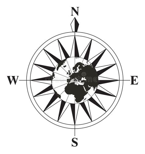 Black And White Compass Royalty Free Stock Images Image 3523139