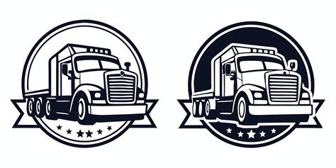 Two Logos For Trucking Company Vector Art At Vecteezy