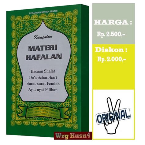 Jual Buku Kumpulan Materi Hafalan Bacaan Shalat Doa Surat Ayat Pilihan