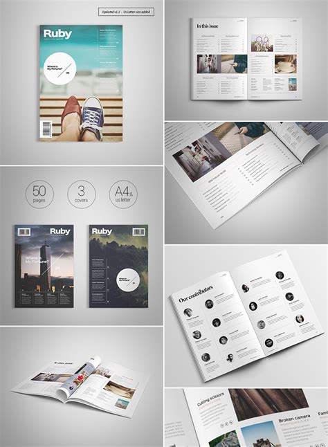 20 Magazine Templates With Creative Print Layout Designs