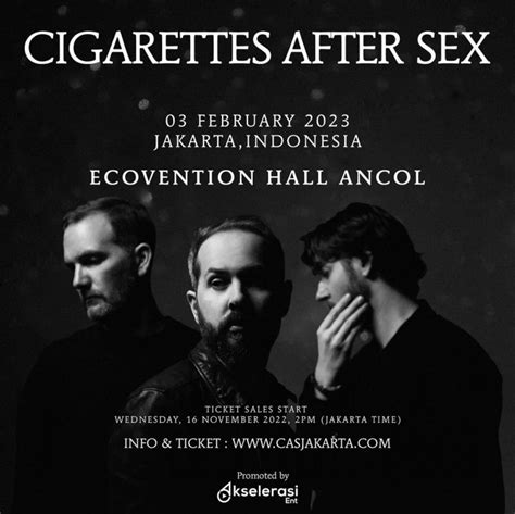 Konser Cigarettes After Sex Daftar Harga Tiket Hingga Cara Beli