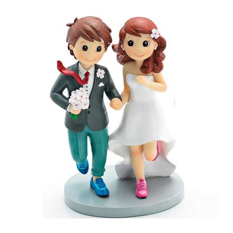 Novios A La Carrera Figura Para Tarta De Boda Figuras Originales