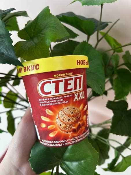 Мороженое «СТЕП» XXL Мороженое сливочное с арахисом, вафельной крошкой ...