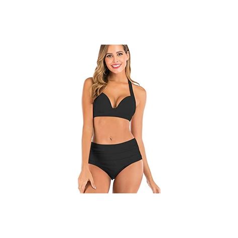 KOEMCY Costume Da Bagno Donna Vita Alta Bikini Set Triangolo Bikini Set