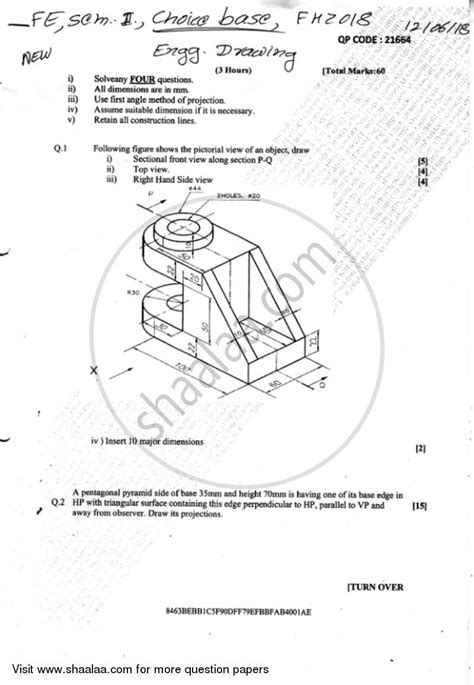 Engineering Drawing Be Production Engineering Semester Fe