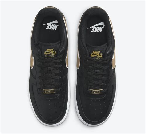 A Luxurious Nike Air Force 1 Low Surfaces In Black And Gold Sneaker Novel