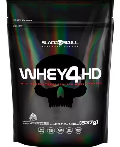 Suplemento En Polvo Black Skull WHEY 4HD WHEY 4HD REFIL 837G