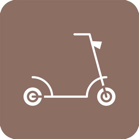 Kick Scooter Glyph Round Corner Background Icon 16025630 Vector Art At